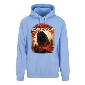 Funny Cat Lover Catzilla Cat Humor Cat Unisex Surf Hoodie