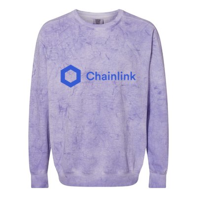 Funny Chainlink LINK Funny Chainlink Crypto Chainlink Blue Chainlink Merch Colorblast Crewneck Sweatshirt