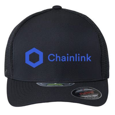 Funny Chainlink LINK Funny Chainlink Crypto Chainlink Blue Chainlink Merch Flexfit Unipanel Trucker Cap