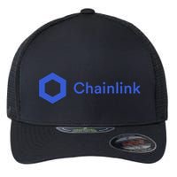 Funny Chainlink LINK Funny Chainlink Crypto Chainlink Blue Chainlink Merch Flexfit Unipanel Trucker Cap