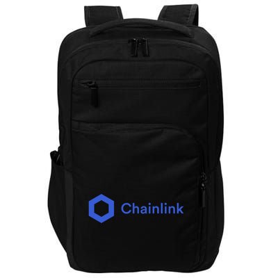 Funny Chainlink LINK Funny Chainlink Crypto Chainlink Blue Chainlink Merch Impact Tech Backpack
