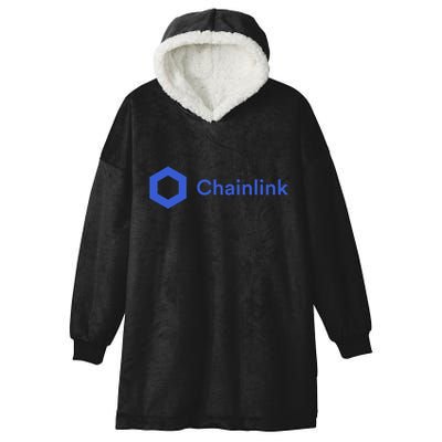 Funny Chainlink LINK Funny Chainlink Crypto Chainlink Blue Chainlink Merch Hooded Wearable Blanket