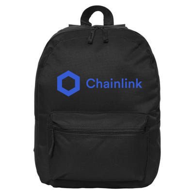 Funny Chainlink LINK Funny Chainlink Crypto Chainlink Blue Chainlink Merch 16 in Basic Backpack