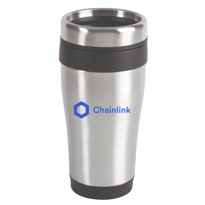 Funny Chainlink LINK Funny Chainlink Crypto Chainlink Blue Chainlink Merch 16oz Travel Tumbler