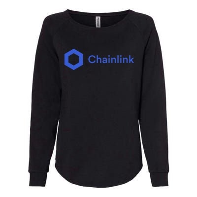 Funny Chainlink LINK Funny Chainlink Crypto Chainlink Blue Chainlink Merch Womens California Wash Sweatshirt