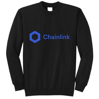 Funny Chainlink LINK Funny Chainlink Crypto Chainlink Blue Chainlink Merch Tall Sweatshirt