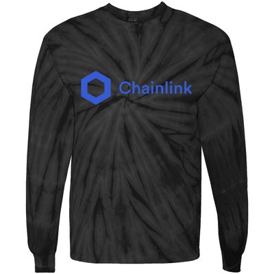 Funny Chainlink LINK Funny Chainlink Crypto Chainlink Blue Chainlink Merch Tie-Dye Long Sleeve Shirt