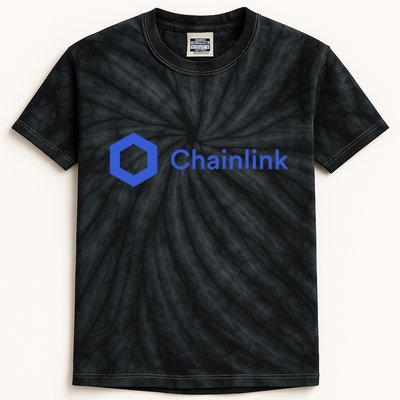Funny Chainlink LINK Funny Chainlink Crypto Chainlink Blue Chainlink Merch Kids Tie-Dye T-Shirt