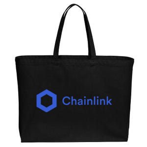 Funny Chainlink LINK Funny Chainlink Crypto Chainlink Blue Chainlink Merch Cotton Canvas Jumbo Tote