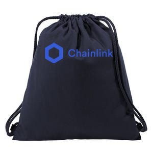 Funny Chainlink LINK Funny Chainlink Crypto Chainlink Blue Chainlink Merch Drawstring Bag