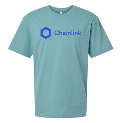 Funny Chainlink LINK Funny Chainlink Crypto Chainlink Blue Chainlink Merch Sueded Cloud Jersey T-Shirt