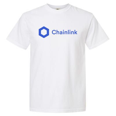 Funny Chainlink LINK Funny Chainlink Crypto Chainlink Blue Chainlink Merch Garment-Dyed Heavyweight T-Shirt