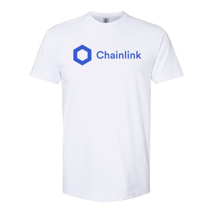 Funny Chainlink LINK Funny Chainlink Crypto Chainlink Blue Chainlink Merch Softstyle CVC T-Shirt