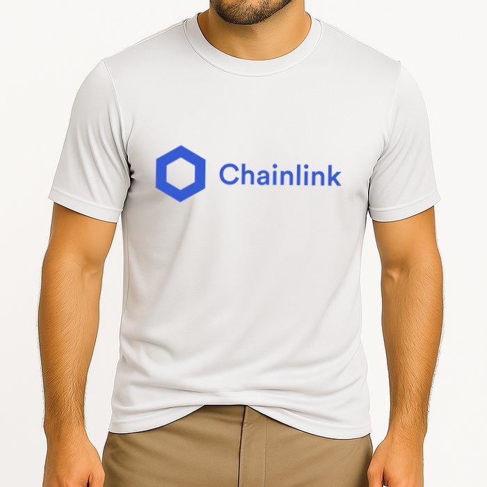 Funny Chainlink LINK Funny Chainlink Crypto Chainlink Blue Chainlink Merch Performance Shirt