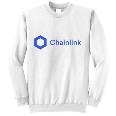 Funny Chainlink LINK Funny Chainlink Crypto Chainlink Blue Chainlink Merch Sweatshirt