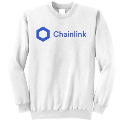 Funny Chainlink LINK Funny Chainlink Crypto Chainlink Blue Chainlink Merch Sweatshirt