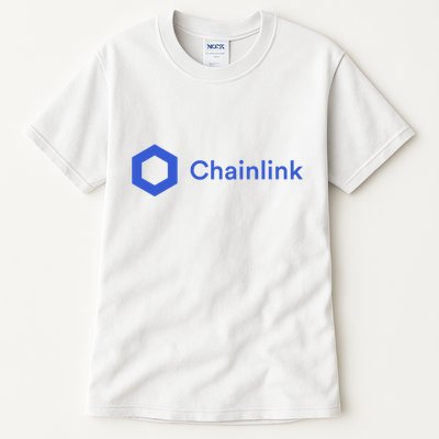 Funny Chainlink LINK Funny Chainlink Crypto Chainlink Blue Chainlink Merch Tall T-Shirt