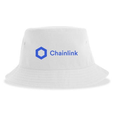 Funny Chainlink LINK Funny Chainlink Crypto Chainlink Blue Chainlink Merch Sustainable Bucket Hat
