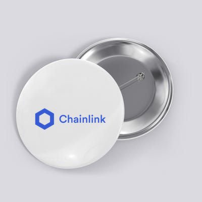 Funny Chainlink LINK Funny Chainlink Crypto Chainlink Blue Chainlink Merch Button