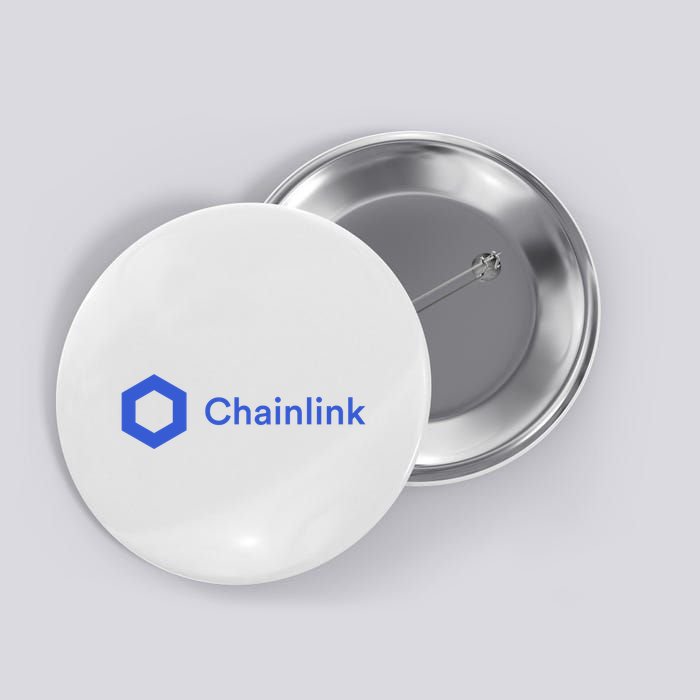 Funny Chainlink LINK Funny Chainlink Crypto Chainlink Blue Chainlink Merch Button