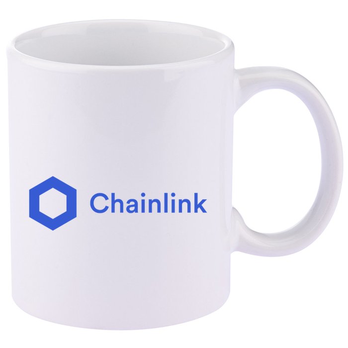 Funny Chainlink LINK Funny Chainlink Crypto Chainlink Blue Chainlink Merch 11oz C Handle Ceramic Mug