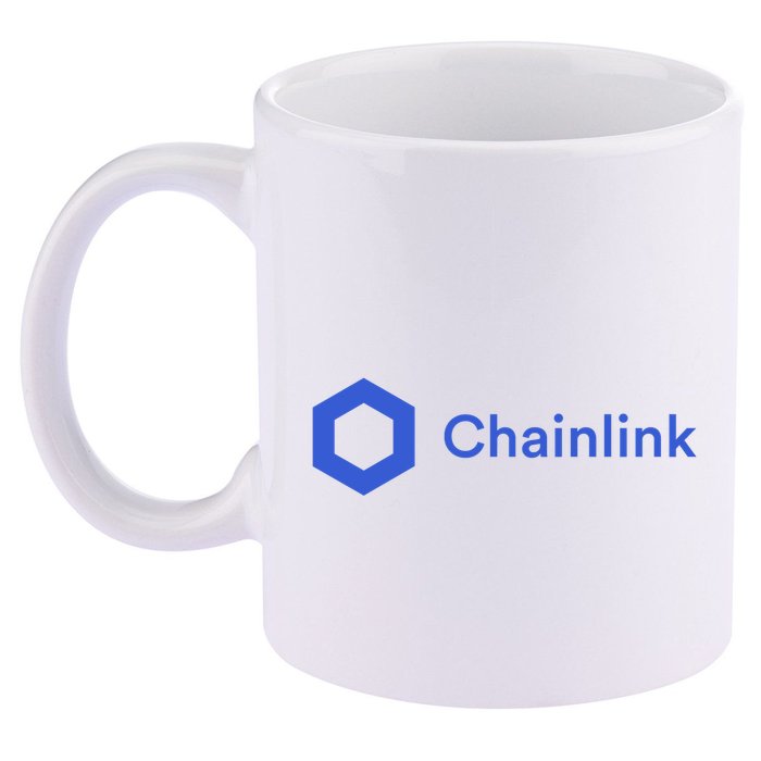 Funny Chainlink LINK Funny Chainlink Crypto Chainlink Blue Chainlink Merch 11oz C Handle Ceramic Mug
