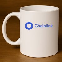 Funny Chainlink LINK Funny Chainlink Crypto Chainlink Blue Chainlink Merch 11oz C Handle Ceramic Mug