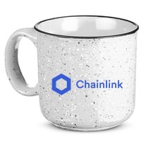Funny Chainlink LINK Funny Chainlink Crypto Chainlink Blue Chainlink Merch 15oz Campfire Ceramic Mug