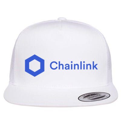 Funny Chainlink LINK Funny Chainlink Crypto Chainlink Blue Chainlink Merch Flatbill Hat