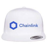 Funny Chainlink LINK Funny Chainlink Crypto Chainlink Blue Chainlink Merch Flatbill Hat