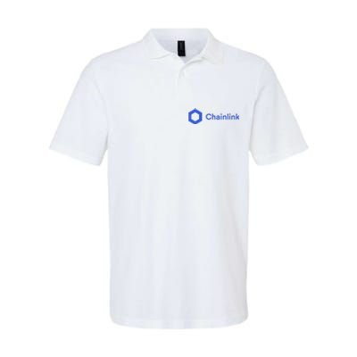 Funny Chainlink LINK Funny Chainlink Crypto Chainlink Blue Chainlink Merch Softstyle Adult Sport Polo