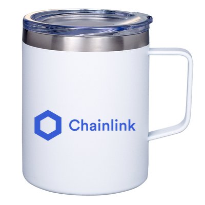 Funny Chainlink LINK Funny Chainlink Crypto Chainlink Blue Chainlink Merch 12oz Stainless Steel Coffee Mug
