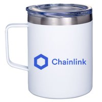 Funny Chainlink LINK Funny Chainlink Crypto Chainlink Blue Chainlink Merch 12oz Stainless Steel Coffee Mug
