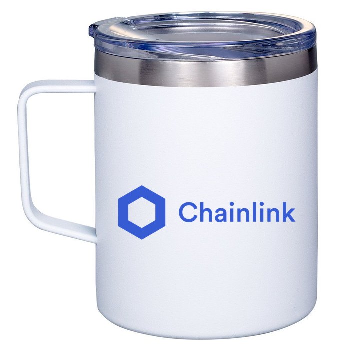 Funny Chainlink LINK Funny Chainlink Crypto Chainlink Blue Chainlink Merch 12oz Stainless Steel Coffee Mug