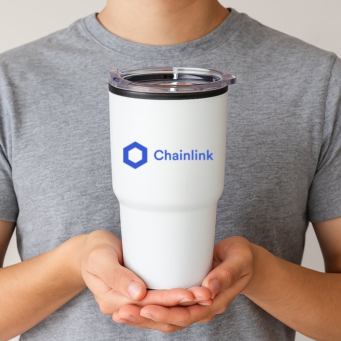 Funny Chainlink LINK Funny Chainlink Crypto Chainlink Blue Chainlink Merch Tumbler