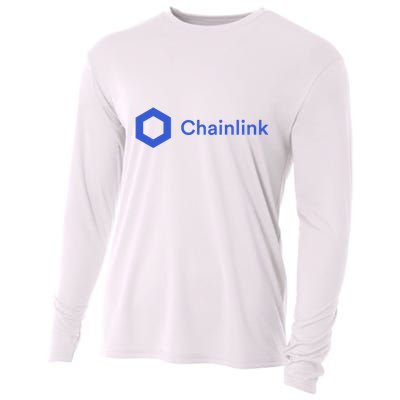 Funny Chainlink LINK Funny Chainlink Crypto Chainlink Blue Chainlink Merch Cooling Performance Long Sleeve Crew