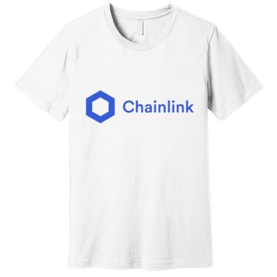 Funny Chainlink LINK Funny Chainlink Crypto Chainlink Blue Chainlink Merch Premium T-Shirt