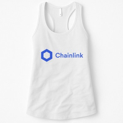 Funny Chainlink LINK Funny Chainlink Crypto Chainlink Blue Chainlink Merch Womens Tank Top