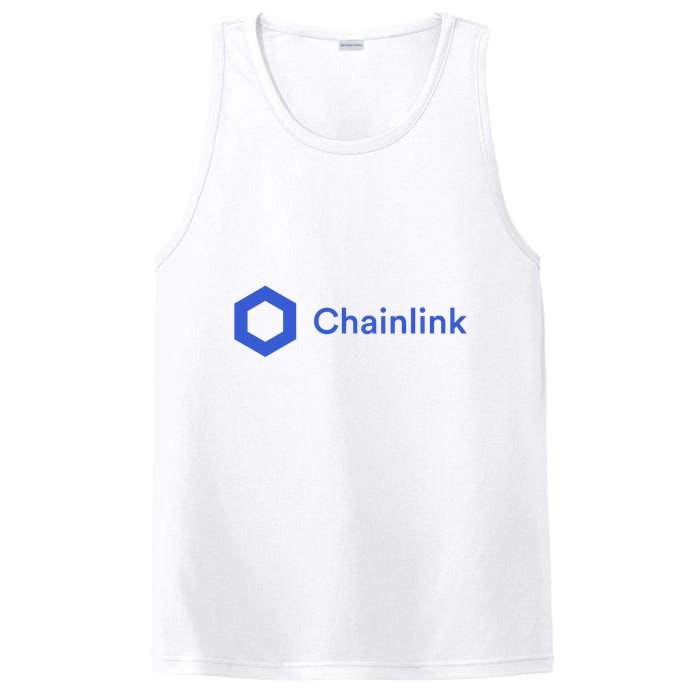 Funny Chainlink LINK Funny Chainlink Crypto Chainlink Blue Chainlink Merch PosiCharge Competitor Tank