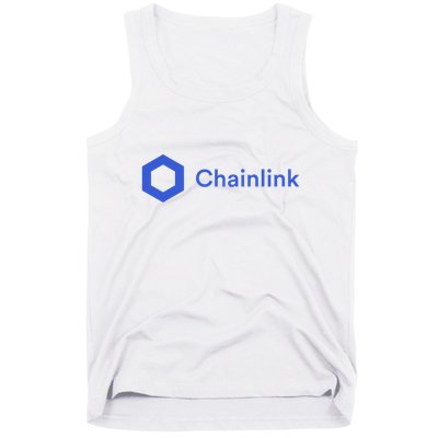 Funny Chainlink LINK Funny Chainlink Crypto Chainlink Blue Chainlink Merch Tank Top