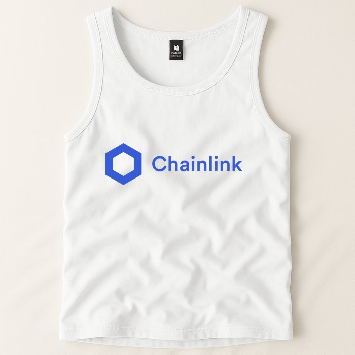 Funny Chainlink LINK Funny Chainlink Crypto Chainlink Blue Chainlink Merch Tank Top