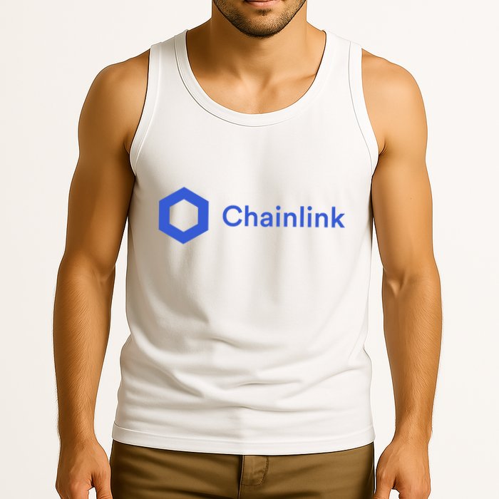 Funny Chainlink LINK Funny Chainlink Crypto Chainlink Blue Chainlink Merch Tank Top