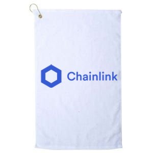 Funny Chainlink LINK Funny Chainlink Crypto Chainlink Blue Chainlink Merch Platinum Collection Golf Towel