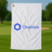Funny Chainlink LINK Funny Chainlink Crypto Chainlink Blue Chainlink Merch Golf Towel