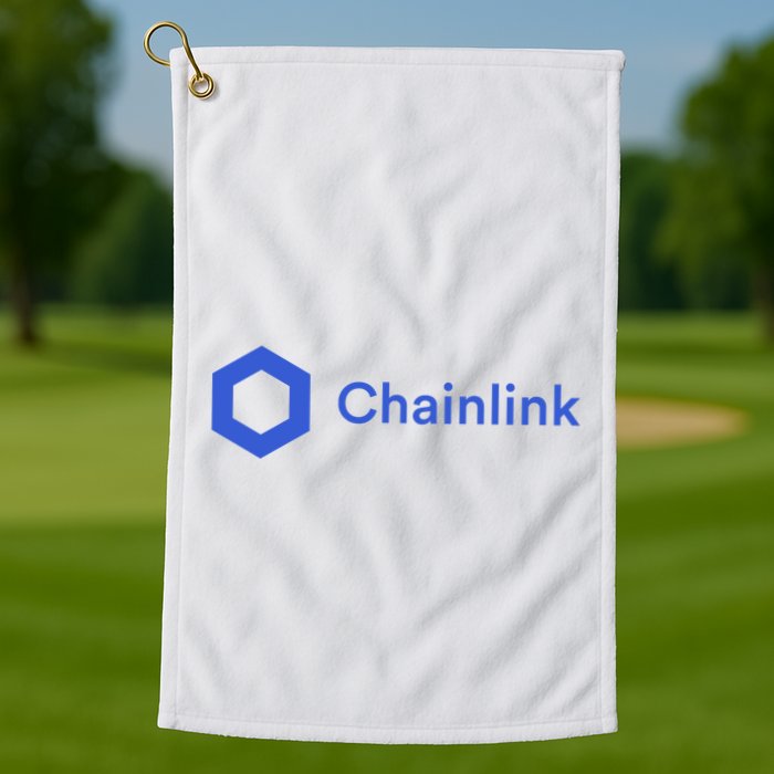 Funny Chainlink LINK Funny Chainlink Crypto Chainlink Blue Chainlink Merch Golf Towel