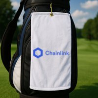 Funny Chainlink LINK Funny Chainlink Crypto Chainlink Blue Chainlink Merch Golf Towel