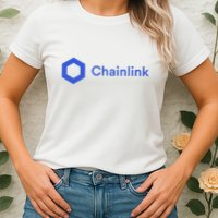 Funny Chainlink LINK Funny Chainlink Crypto Chainlink Blue Chainlink Merch Womens T-Shirt