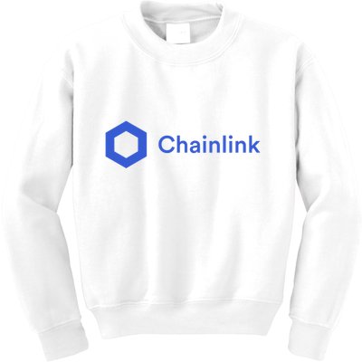 Funny Chainlink LINK Funny Chainlink Crypto Chainlink Blue Chainlink Merch Kids Sweatshirt