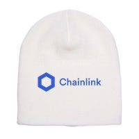 Funny Chainlink LINK Funny Chainlink Crypto Chainlink Blue Chainlink Merch Short Acrylic Beanie