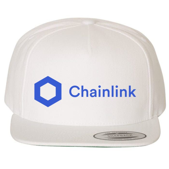 Funny Chainlink LINK Funny Chainlink Crypto Chainlink Blue Chainlink Merch Wool Snapback Cap